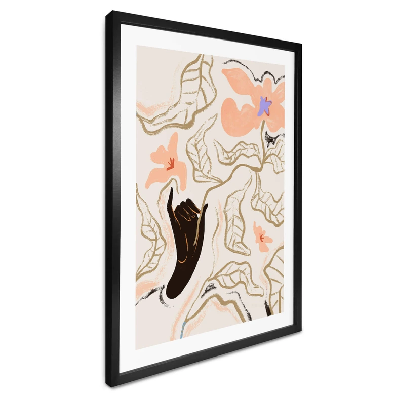 Poster Floral - Pfirsichfarbene Blüte - Arty Guava 