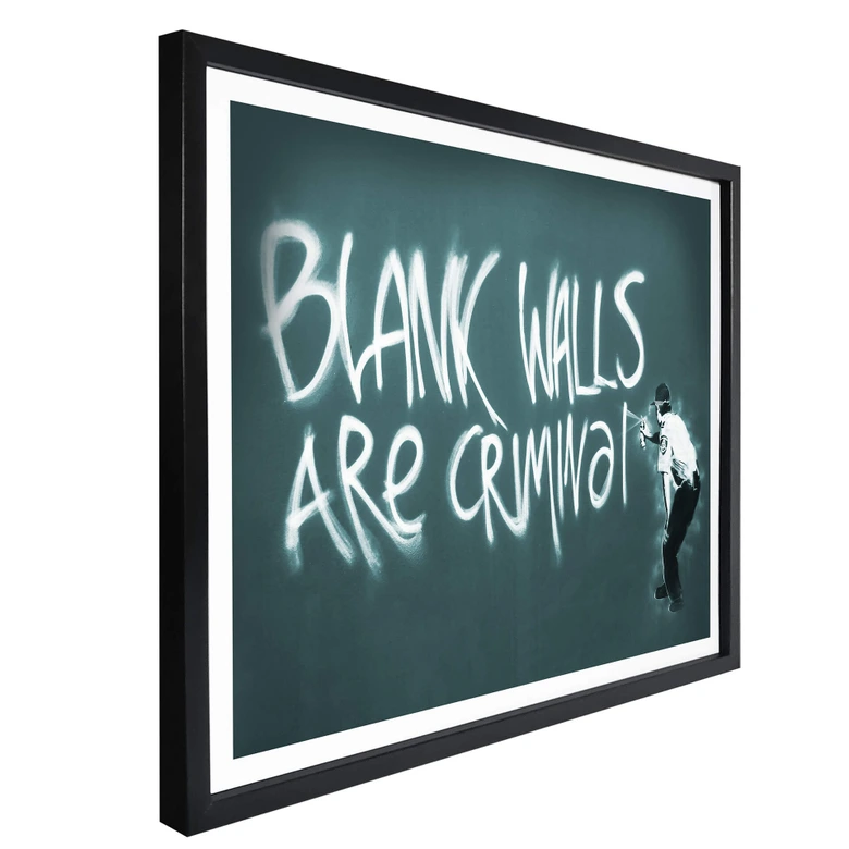 Poster Banksy - Blank walls are criminal 
