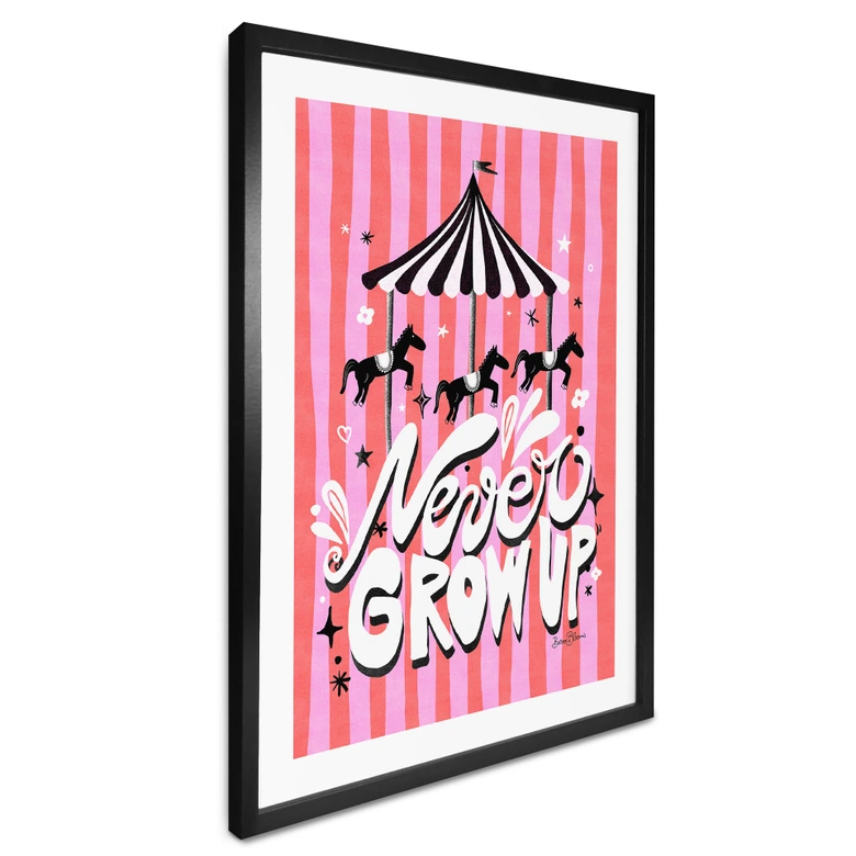 Poster Kinderkarussell - Never grow up - Bloom 
