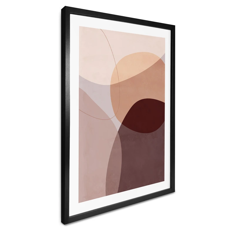 Poster Abstrakta former i varma jordtoner - Böhmer 