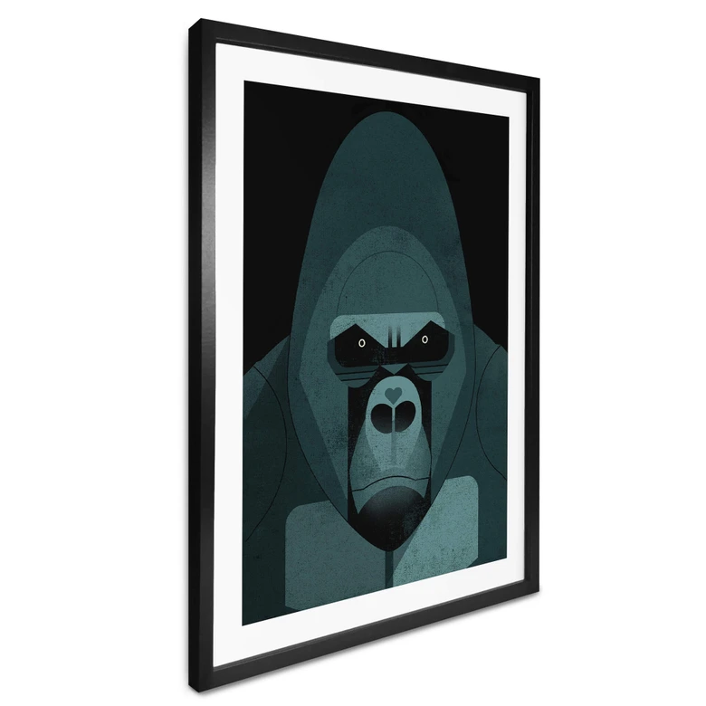 Póster infantil gorila - marrón 