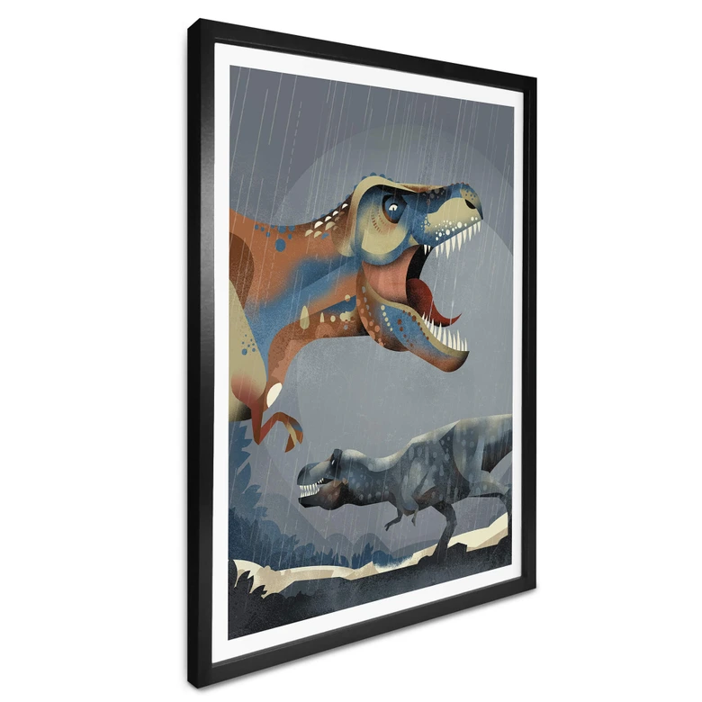 Póster Marrón - T-Rex 