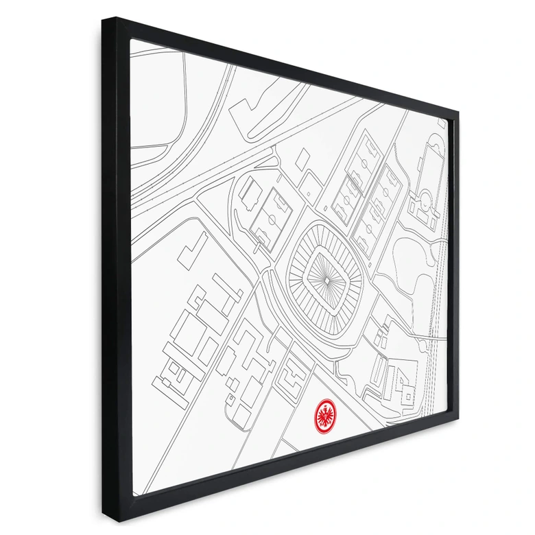 Poster Plan du stade de Francfort 