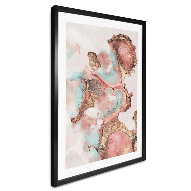 Poster Fredriksson - Goldene Tinte mit Nuancen in Rosé 