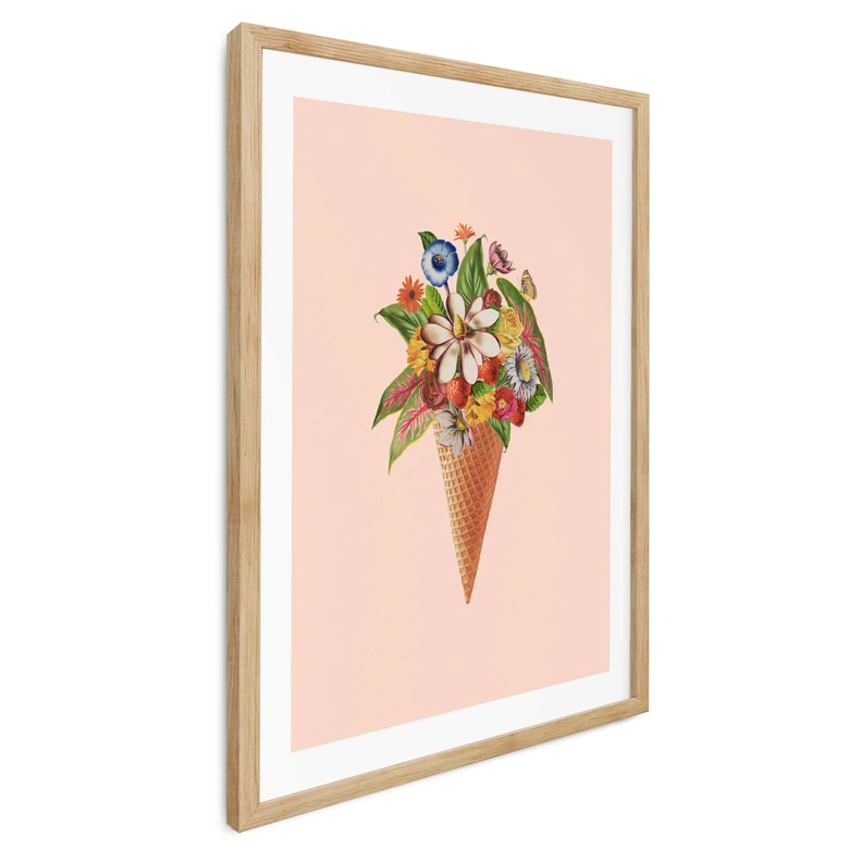 Poster Frida Floral Studio - Blumige Eistüte 