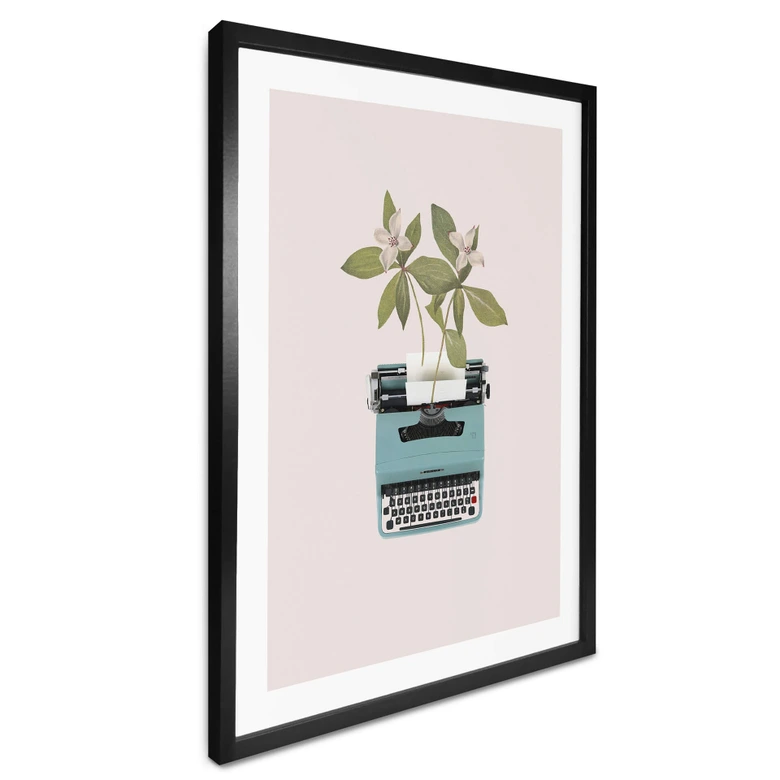Poster Frida Floral Studio - Botanische Schreibmaschine 