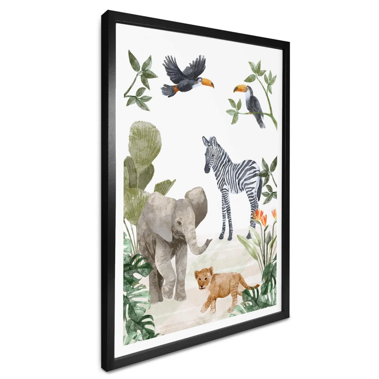 Poster Goed Blauw - Jungle Babies 