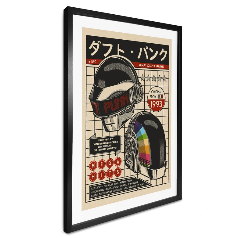 Poster Pop-Art Kunstdruck inspiriert von Daft Punk - Gomes 