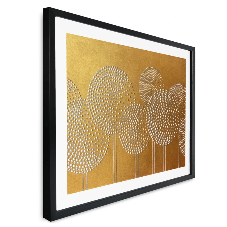 Poster Witte parelbloemen - Grande 