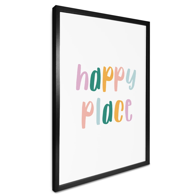 Spruch Poster - Happy place 