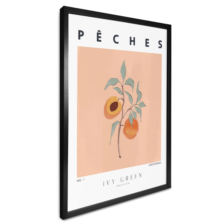 Poster Saftige Pfirsiche - Ivy Green Illustration 