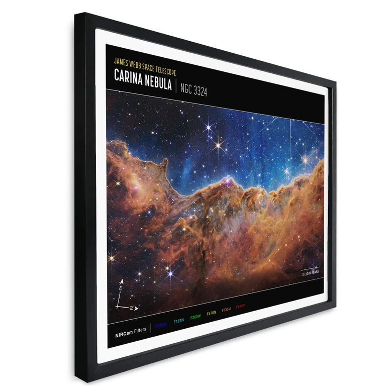 Poster James Webb Telescope - Carina Nebula Compass 