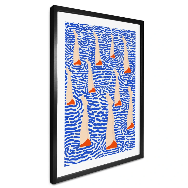 Poster simmare i poolen - Illustration - Jota de jai 