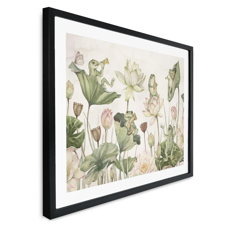 Poster Orchestra di rane sulle ninfee - Kikki Belle 