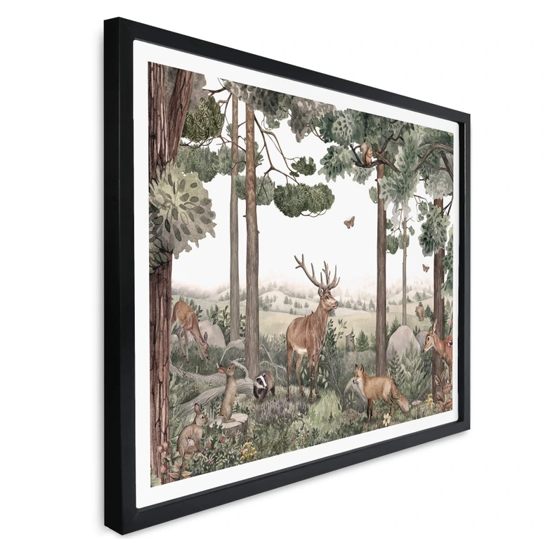 Plakat Kikki Belle - Rodzime zwierzęta w lesie 