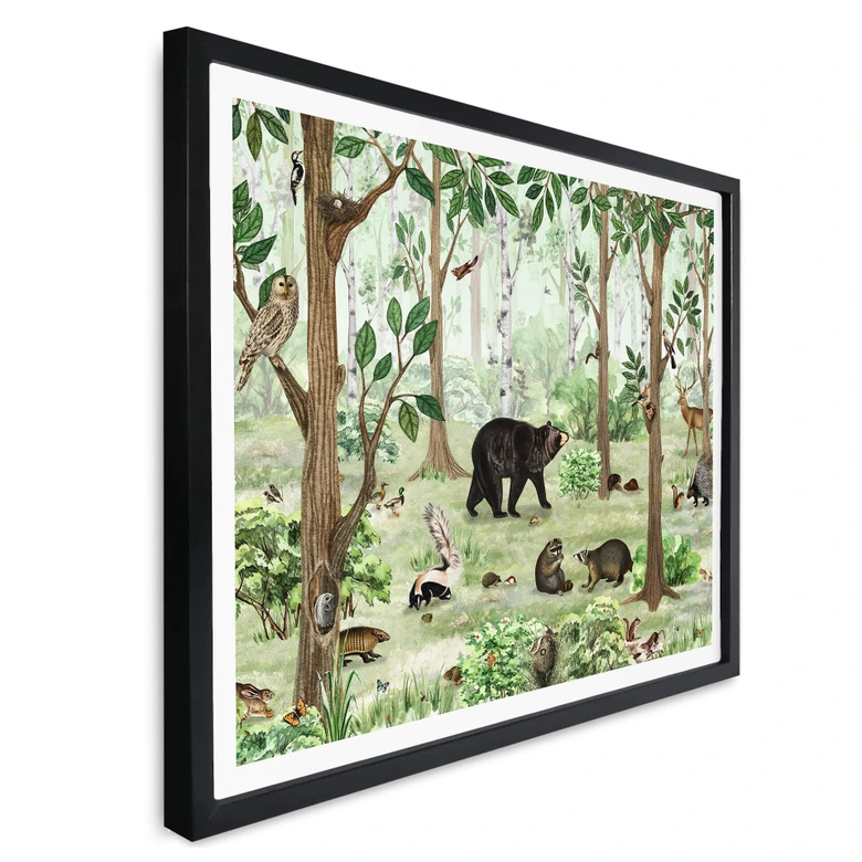 Poster Kikki Belle - Zoekplaatje in het Bos 