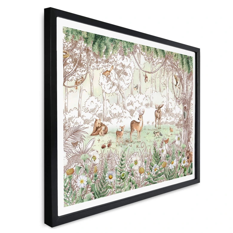 Barnaffisch Kikki Belle - Skogens vänner våren 