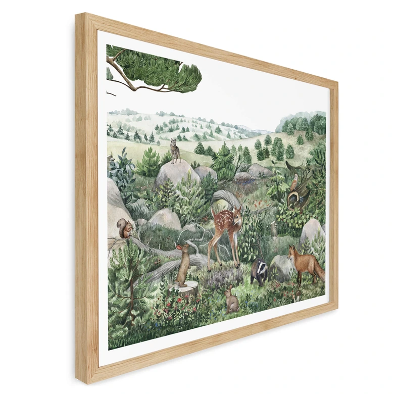 Poster Kikki Belle - balade en forêt 