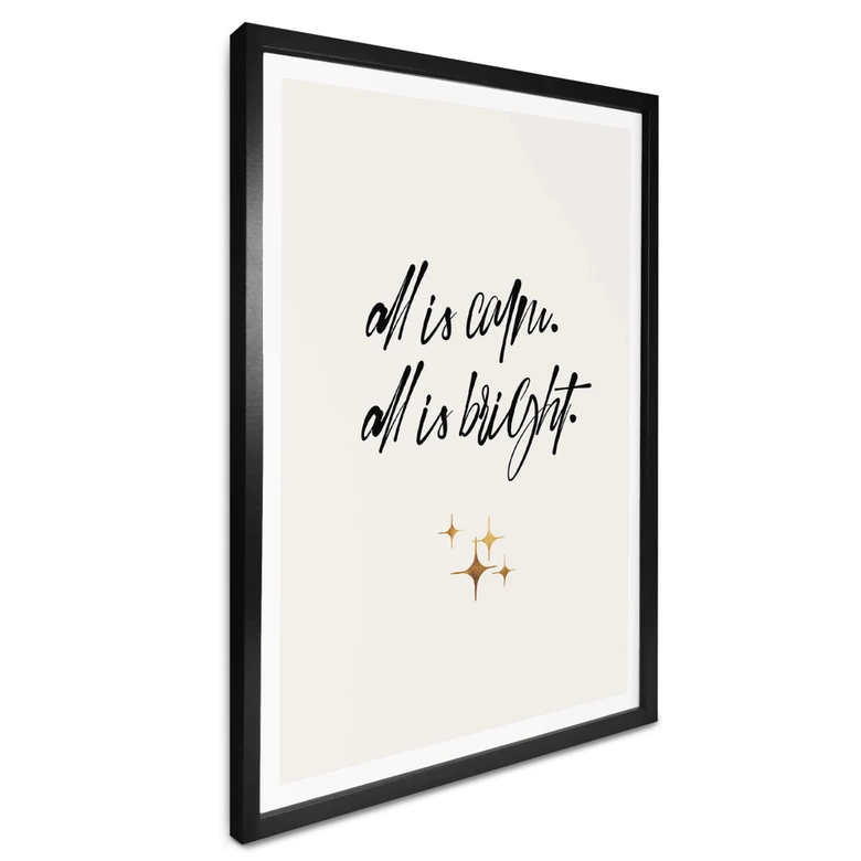 Poster Kubistika - All is calm all is bright 