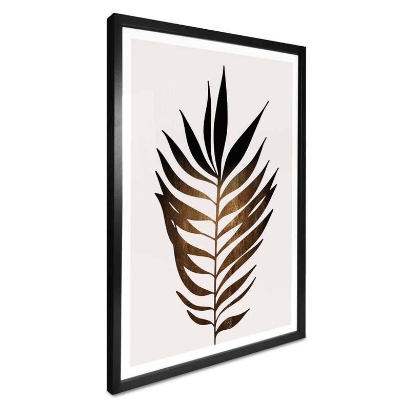 Plakat - Kubistika - Golden Leaf 