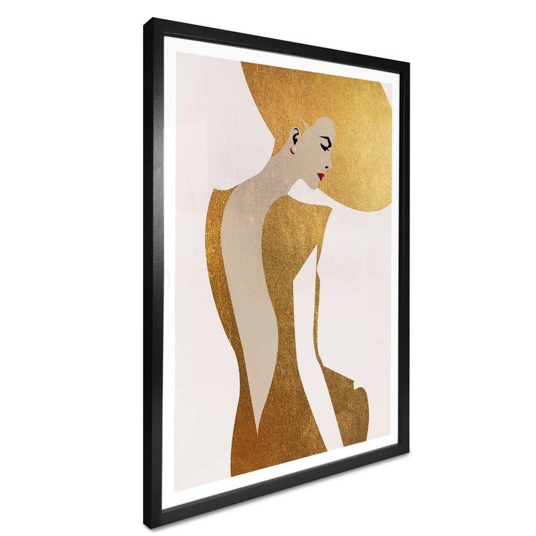 Plakat - Kubistika - Lady in Gold 