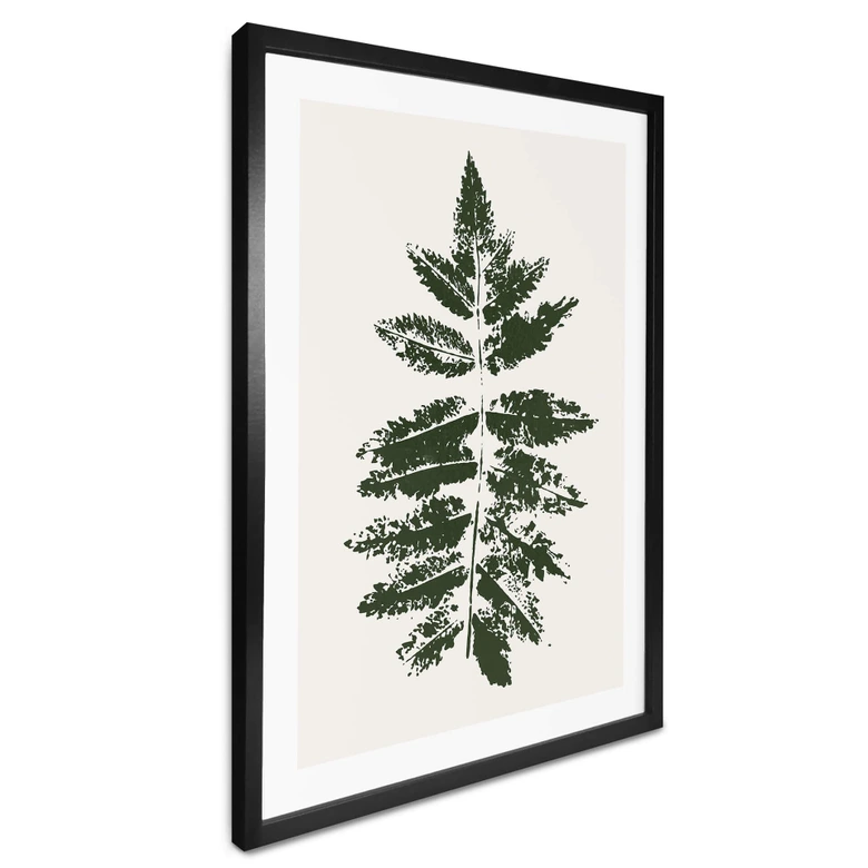 Poster Kubistika - Grön gren 