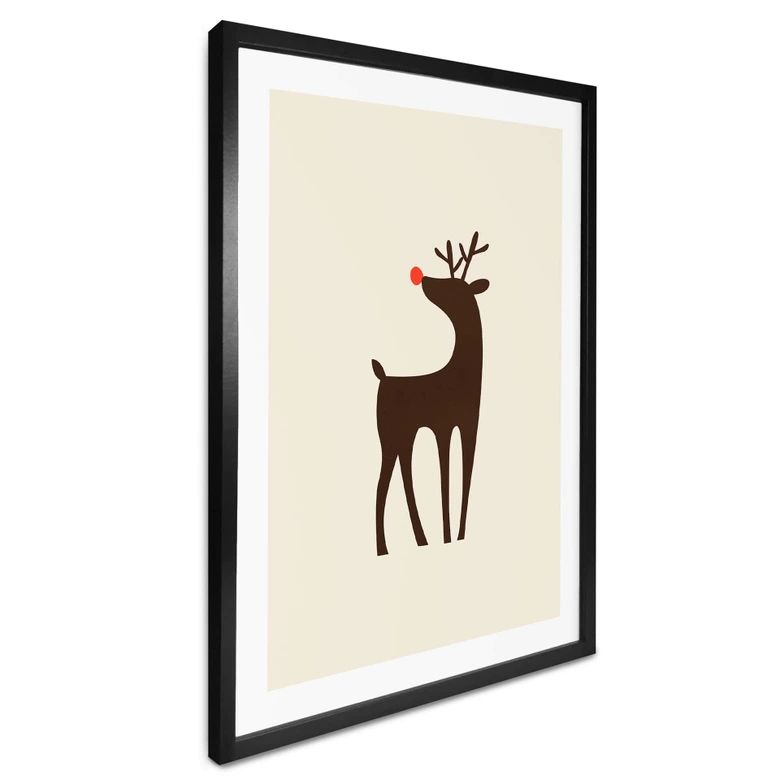Poster Kubistika - Rudolph das Rentier 