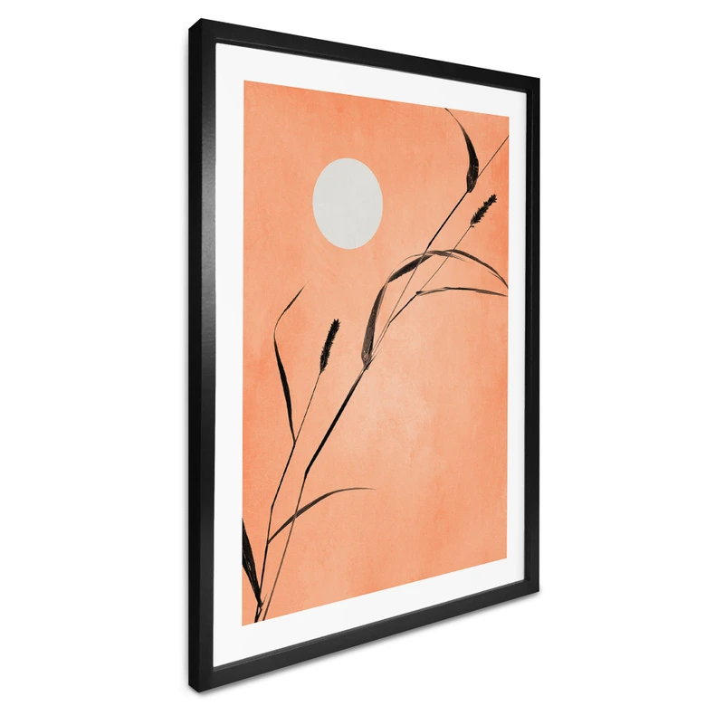 Plakat Siv i ferskenfarvet solskin - Kubistika 