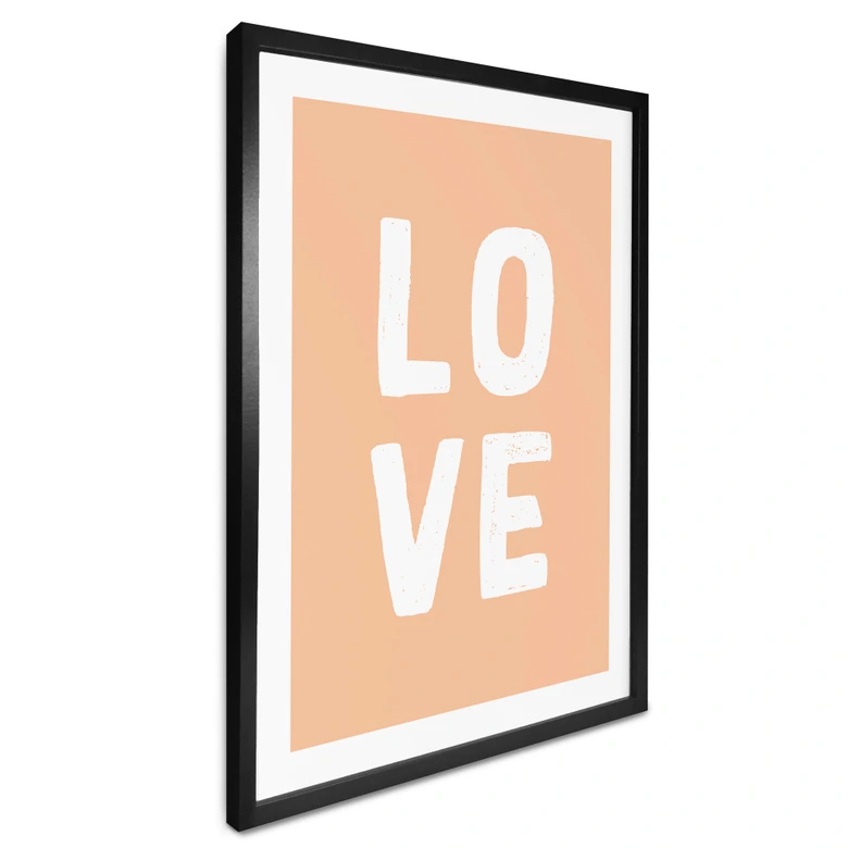 Poster Love Buchstaben Peach 