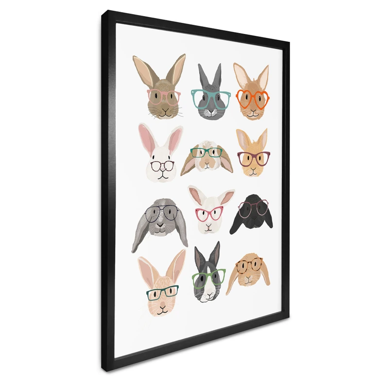 Poster Hasen mit Brillen - Melin 