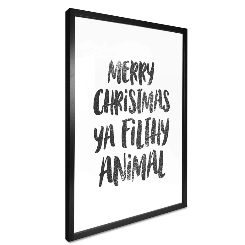 Póster Feliz Navidad animal asqueroso 
