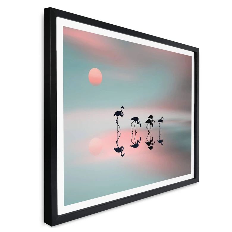 Poster Natalia - Flamingo Familie 