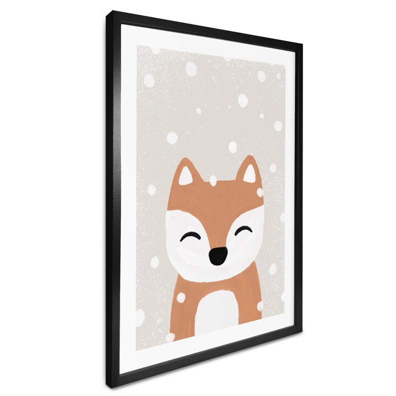 Poster Schneefuchs - Kinderposter - Orara Studio 