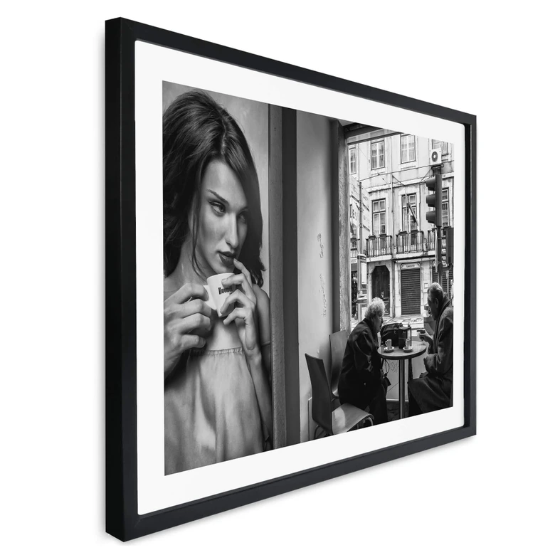 Poster Sarmento - Un tête-à-tête au café 