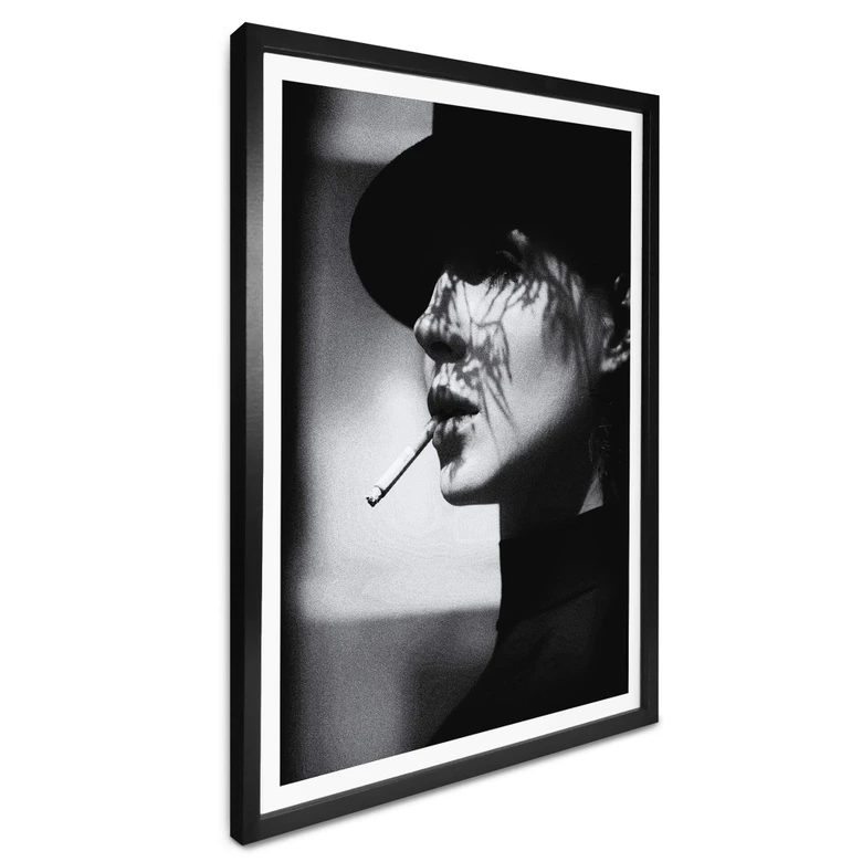 Poster Schaller - Dame in schwarz 