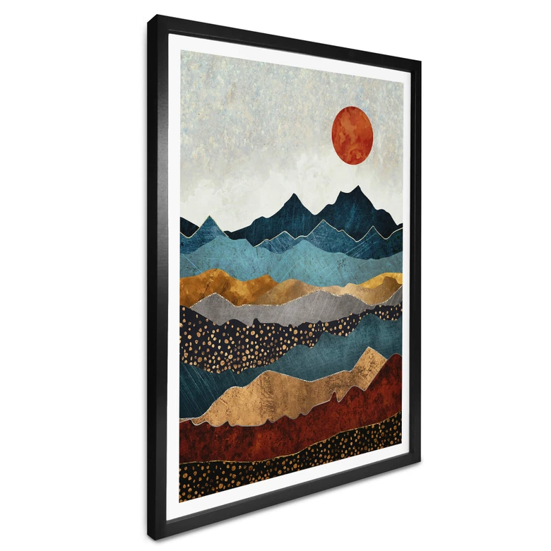 Poster SpaceFrog Designs - Bernsteinfarbene Sonne 