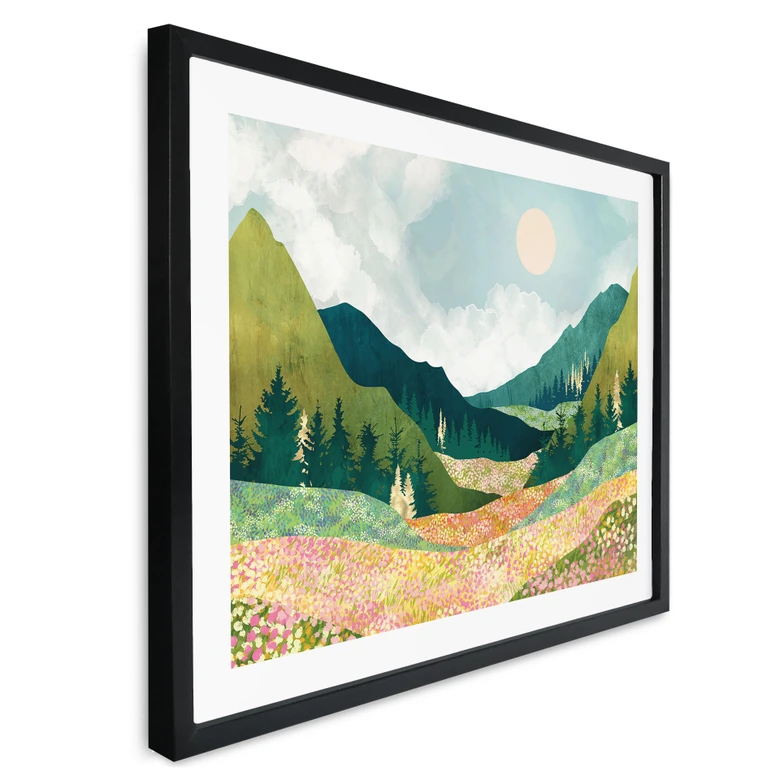 Poster Farbenfrohe Frühlingswiese - SpaceFrog Designs 