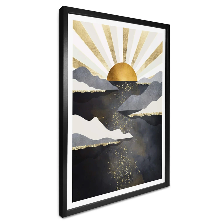 Poster SpaceFrog Designs - Goldene Dämmerung 