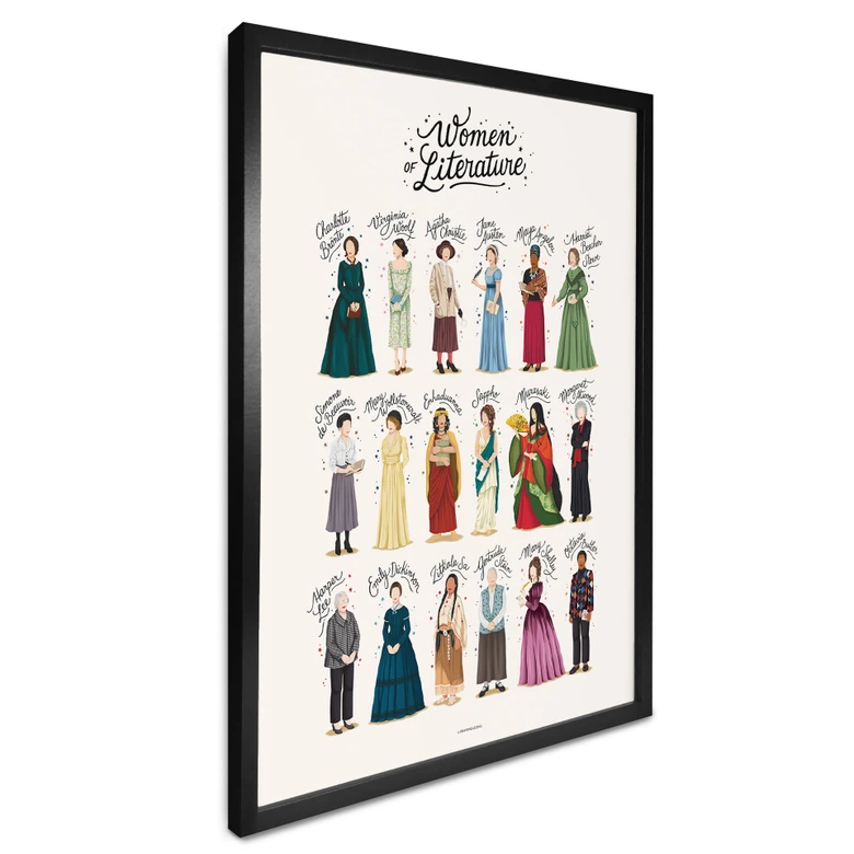 Plakat Berømte kvinder i litteraturen - Tohmé 