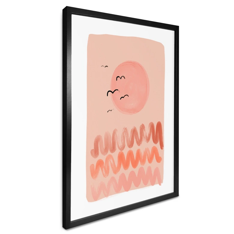 Poster Pfirsichfarbener Sonnenuntergang - Treechild 