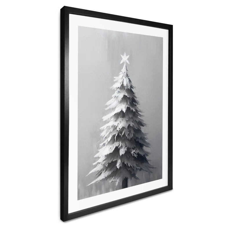 Plakat z ośnieżoną choinką - Treechild 