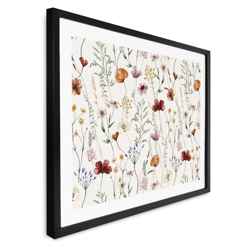 Plakat z kolorowymi polnymi kwiatami - UN Designs 