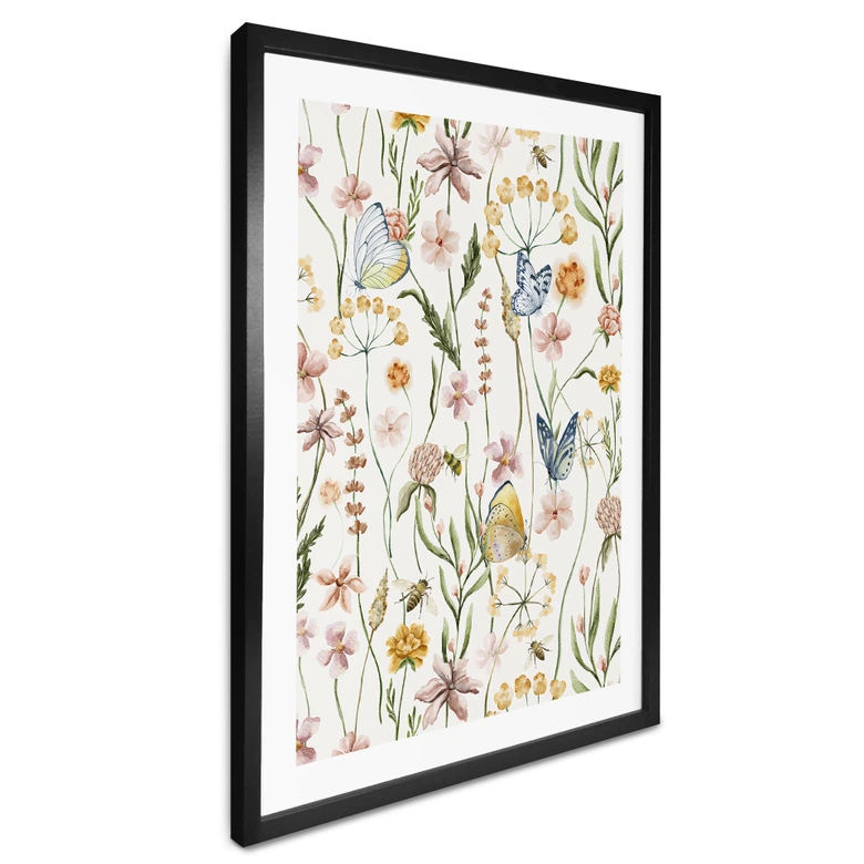 Poster Lenteweide met vlinders - UN Designs 