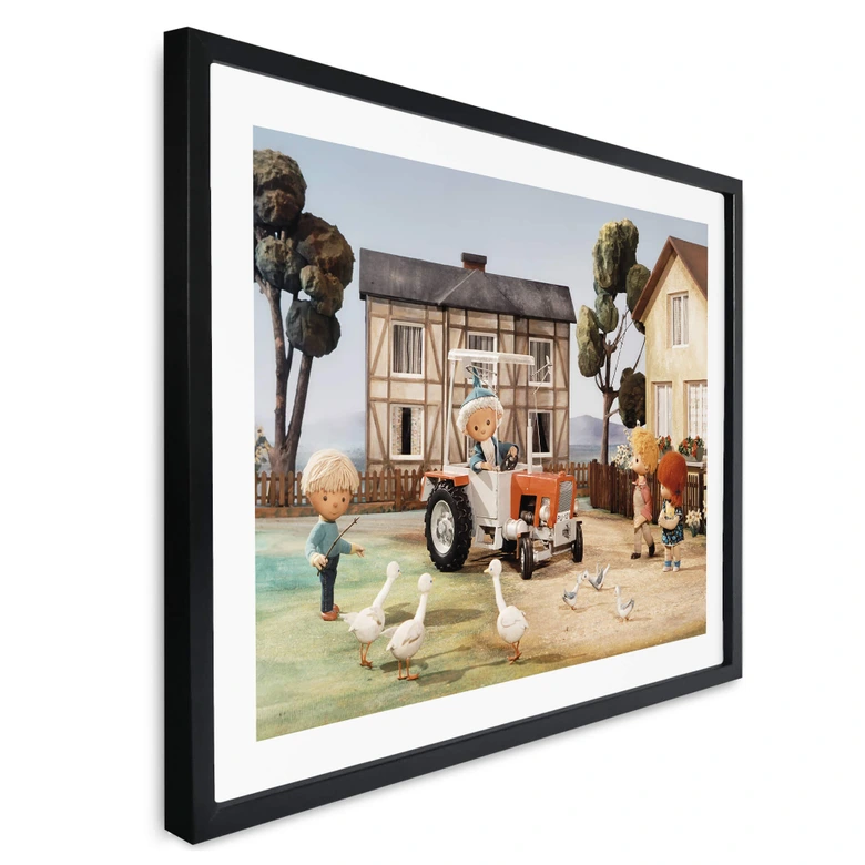Poster Unser Sandmännchen - Sandmann mit Traktor - Kinderposter 