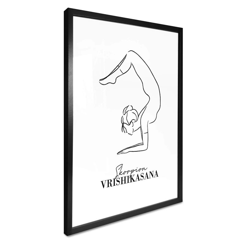 Poster Yoga Skorpion - Line Art 