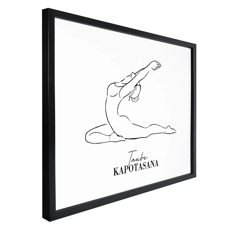 Poster Yoga - Colombe - Line Art 