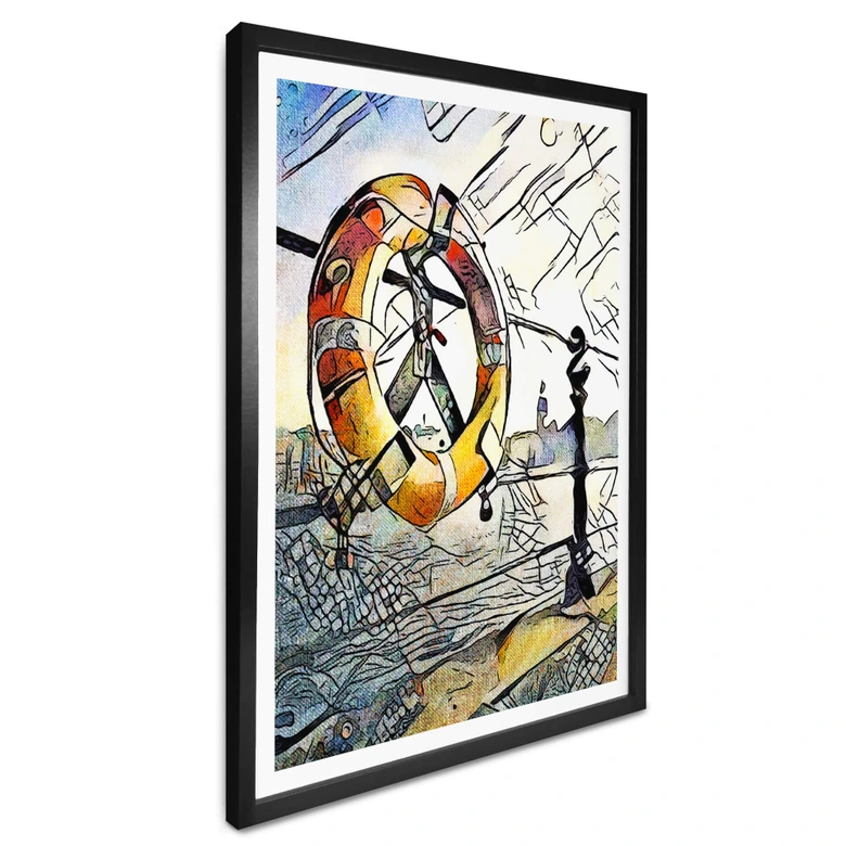 Poster Zamart - Kandinsky trifft Hamburg am Hafen 
