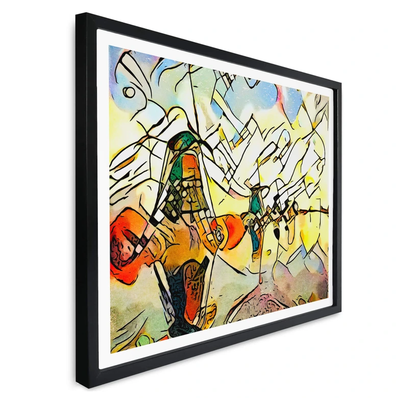 Poster Zamart - Kandinsky trifft Niederlande Windmühlen 