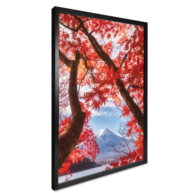 Póster Samejima - Hojas rojas 