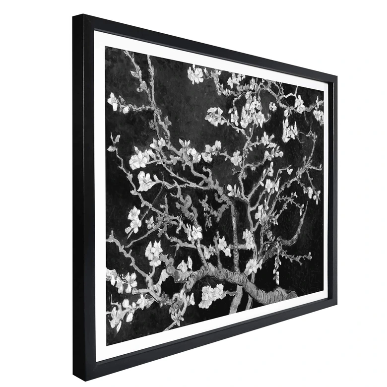 Poster van Gogh - Fleur d’amandier - noir 